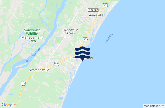 Mapa de mareas Pawleys Island, United States
