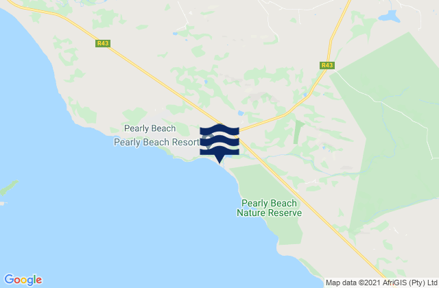 Mapa de mareas Pearly Beach, South Africa