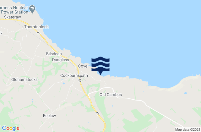 Mapa de mareas Pease Bay Beach, United Kingdom