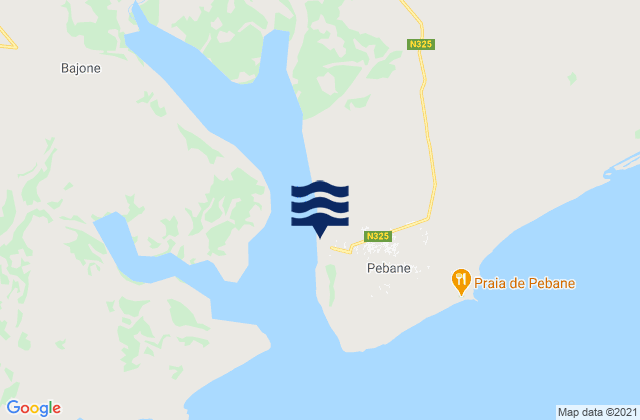 Mapa de mareas Pebane District, Mozambique
