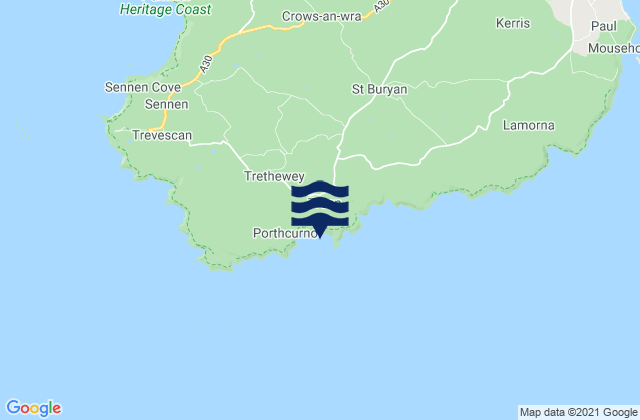 Mapa de mareas Pedn Vounder Beach, United Kingdom