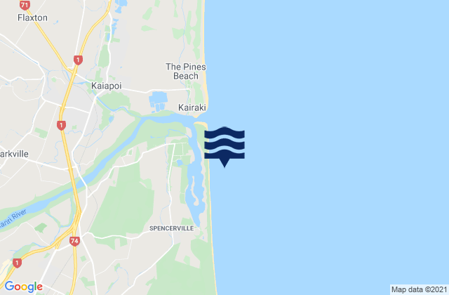 Mapa de mareas Pegasus Bay, New Zealand