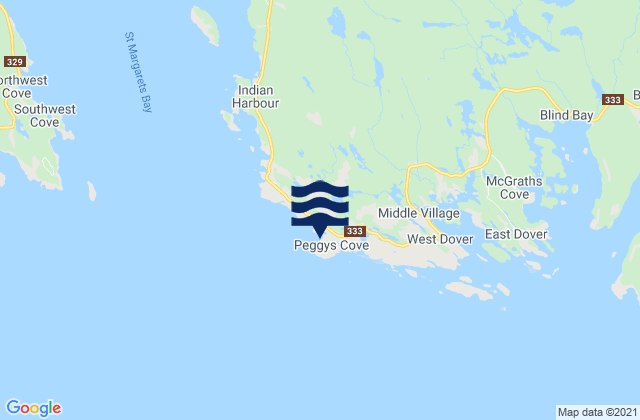 Mapa de mareas Peggys Cove Lighthouse, Canada