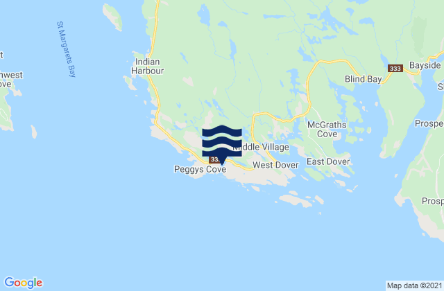 Mapa de mareas Peggys Cove Soi, Canada