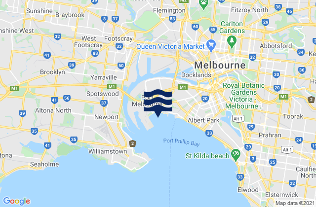 Mapa de mareas Peggys, Australia
