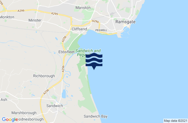 Mapa de mareas Pegwell Bay, United Kingdom