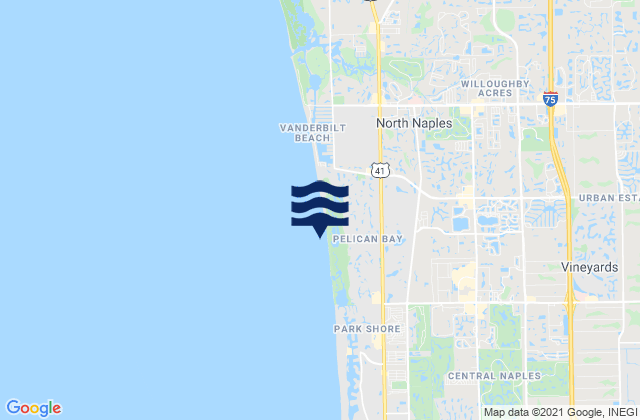 Mapa de mareas Pelican Bay, United States