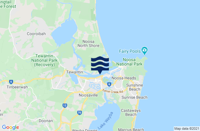 Mapa de mareas Pelican Beach, Australia