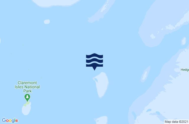 Mapa de mareas Pelican Island (East Coast), Australia