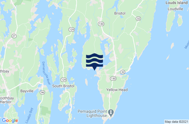 Mapa de mareas Pemaquid Harbor Johns Bay, United States