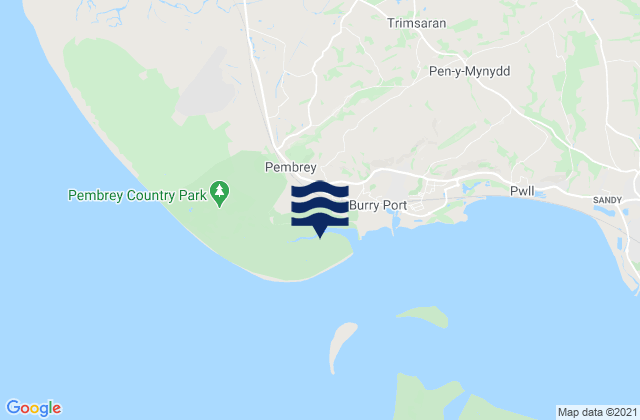 Mapa de mareas Pembrey, United Kingdom