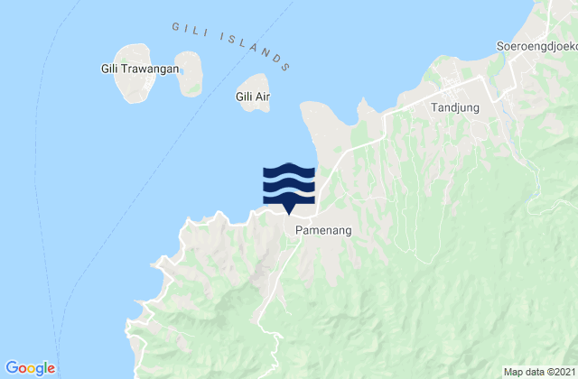 Mapa de mareas Pemenang, Indonesia