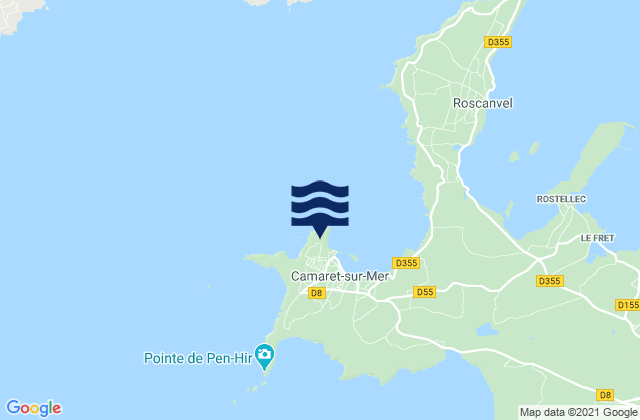 Mapa de mareas Pen-Hat, France