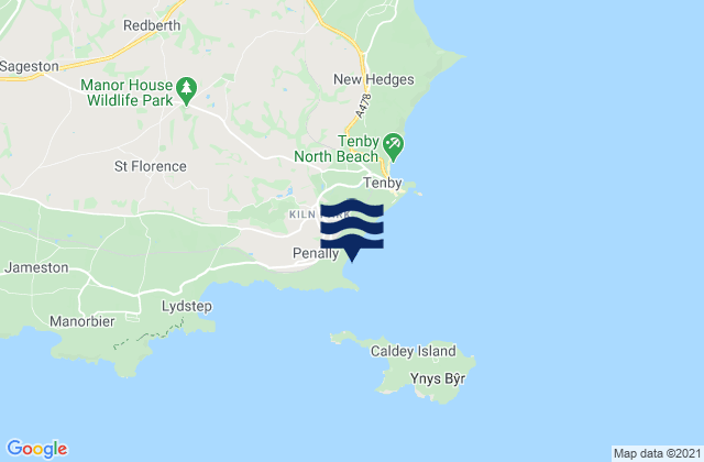 Mapa de mareas Penally Beach, United Kingdom