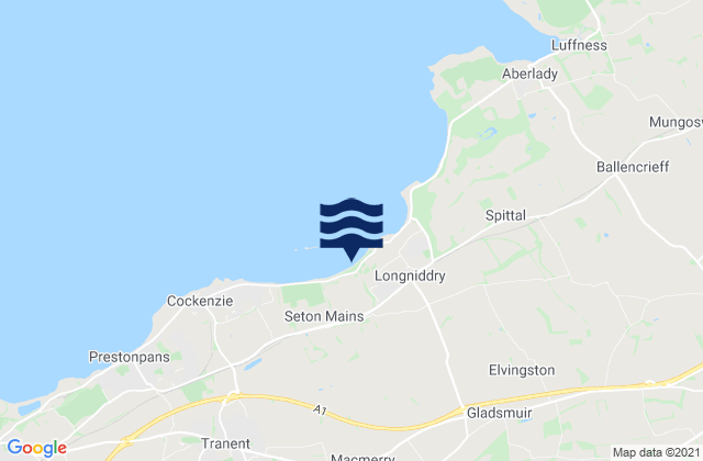 Mapa de mareas Pencaitland, United Kingdom