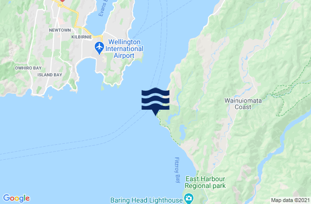 Mapa de mareas Pencarrow Head, New Zealand
