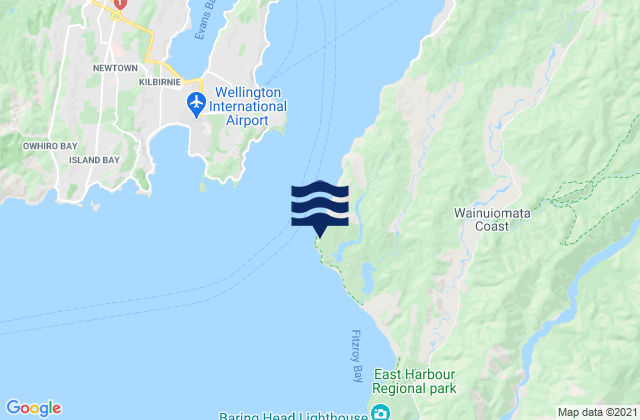 Mapa de mareas Pencarrow Lighthouse, New Zealand