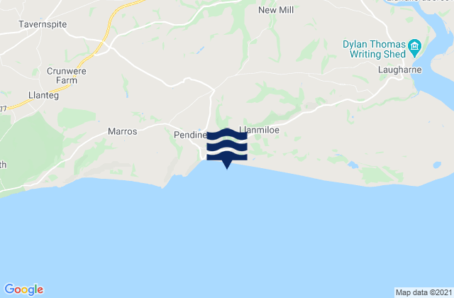 Mapa de mareas Pendine Sands Beach, United Kingdom