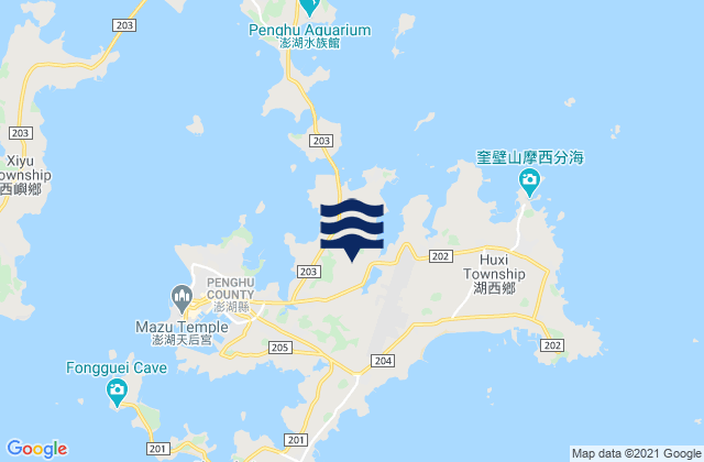 Mapa de mareas Penghu County, Taiwan