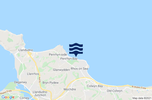Mapa de mareas Penrhyn Bay Beach, United Kingdom