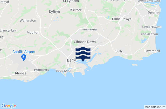 Mapa de mareas Pentyrch, United Kingdom
