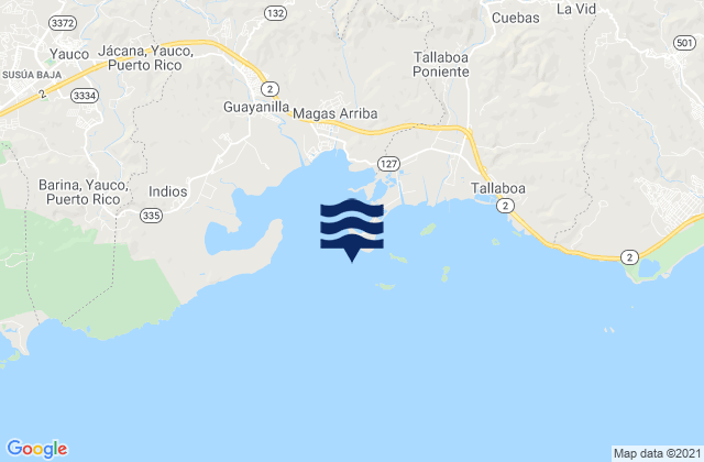 Mapa de mareas Penuelas (Punta Guayanilla), Puerto Rico
