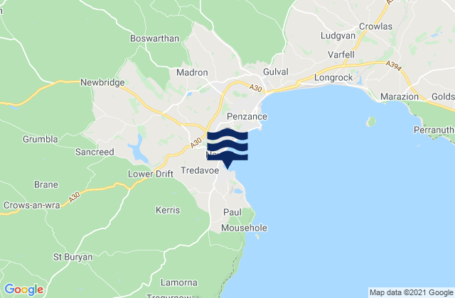 Mapa de mareas Penzance (Newlyn), United Kingdom