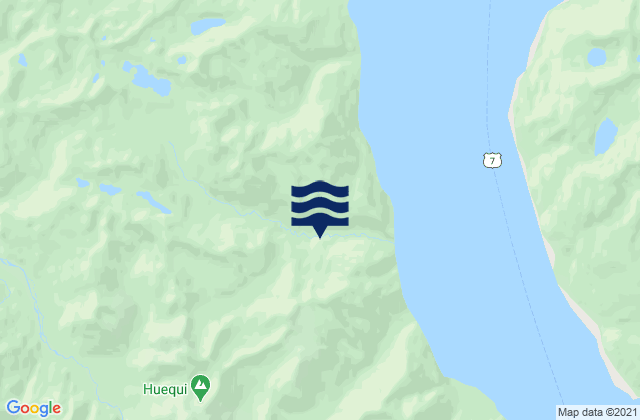 Mapa de mareas Península Huequi, Chile