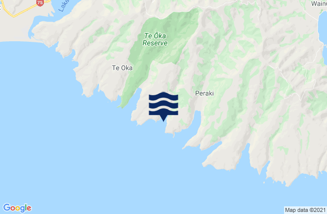 Mapa de mareas Peraki Bay, New Zealand