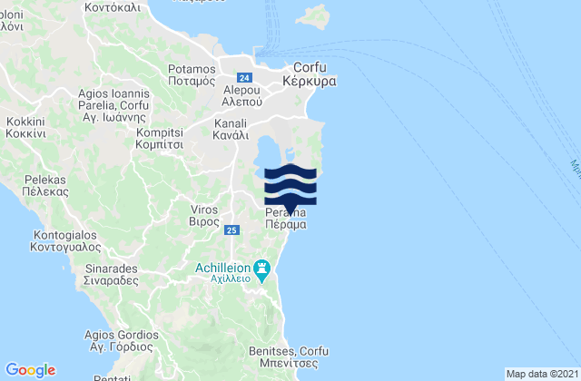 Mapa de mareas Perama, Greece