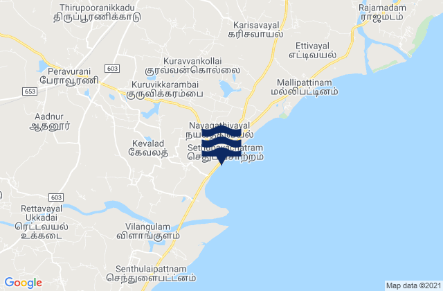Mapa de mareas Peravurani, India
