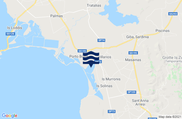 Mapa de mareas Perdaxius, Italy