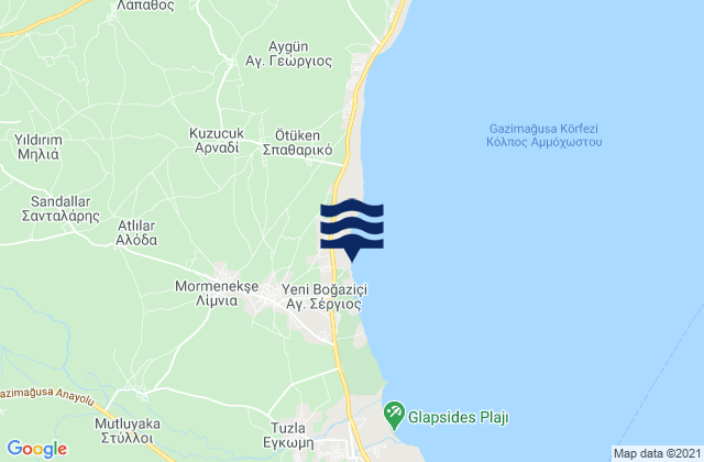 Mapa de mareas Peristeróna, Cyprus