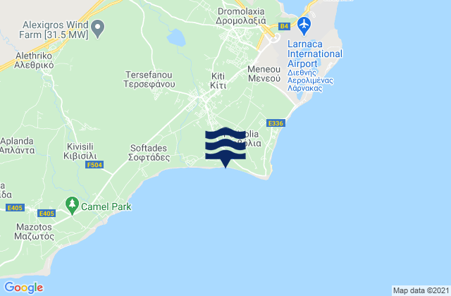 Mapa de mareas Perivólia, Cyprus
