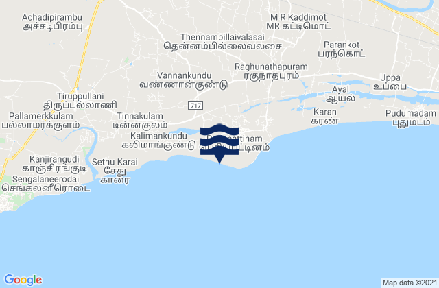 Mapa de mareas Periyapattinam, India