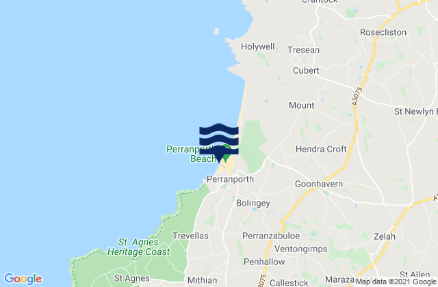 Mapa de mareas Perranporth (Droskyn), United Kingdom