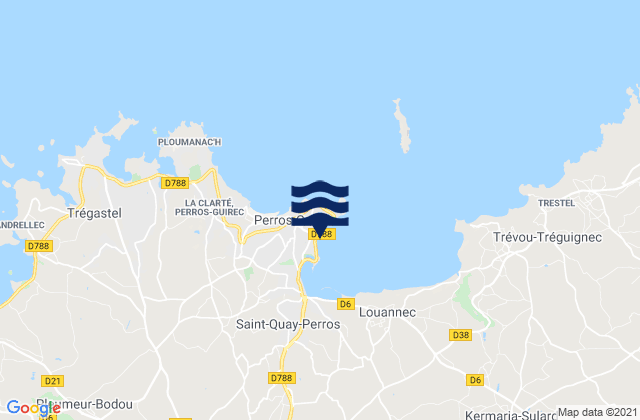 Mapa de mareas Perros-Guirec, France
