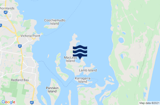Mapa de mareas Perulpa Island, Australia
