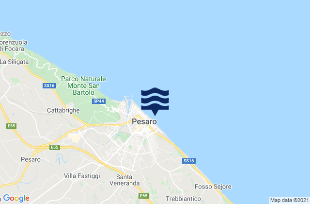 Mapa de mareas Pesaro, Italy