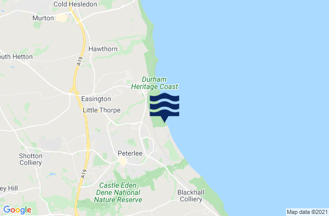 Mapa de mareas Peterlee, United Kingdom