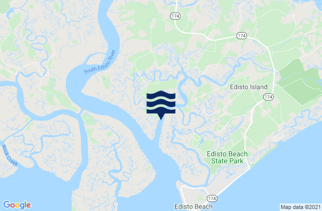 Mapa de mareas Peters Point (St. Pierre Creek), United States