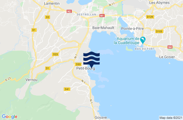 Mapa de mareas Petit-Bourg, Guadeloupe