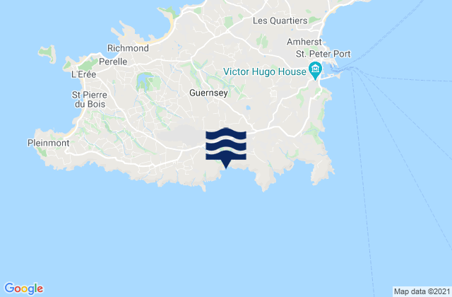 Mapa de mareas Petit Bot Bay Beach, France