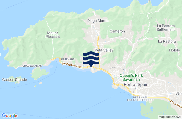 Mapa de mareas Petit Valley, Trinidad and Tobago