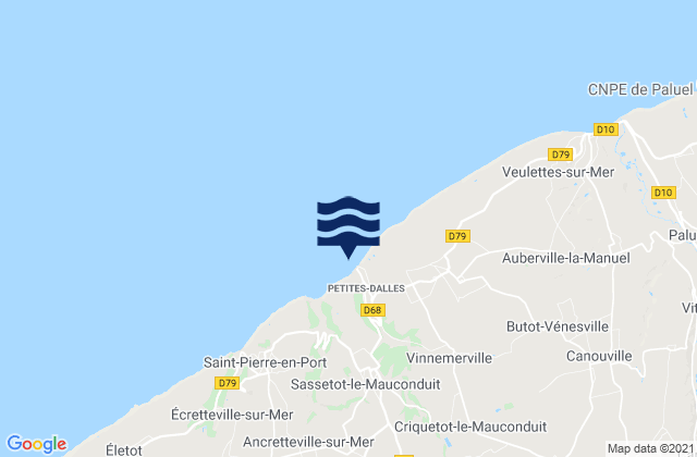 Mapa de mareas Petites Dalles, France