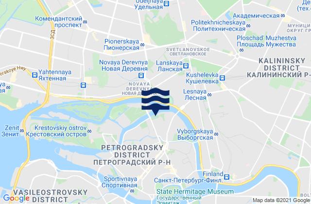 Mapa de mareas Petrogradka, Russia