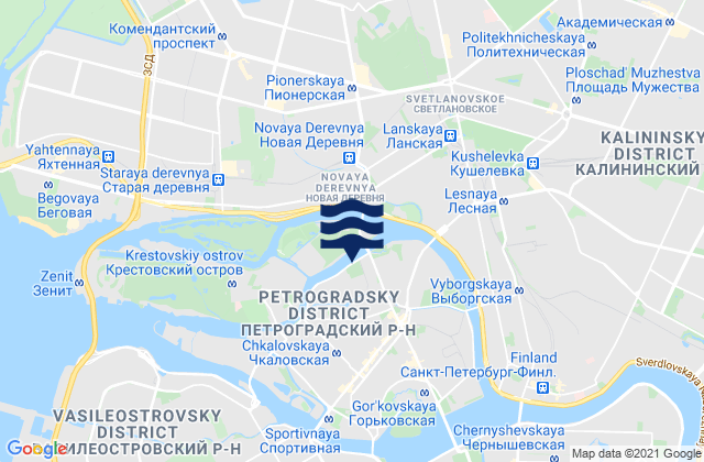 Mapa de mareas Petrogradskiy Rayon, Russia