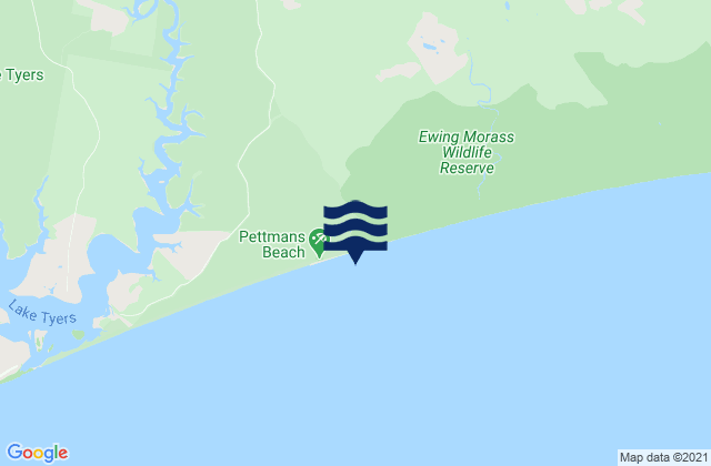 Mapa de mareas Pettmans Beach, Australia