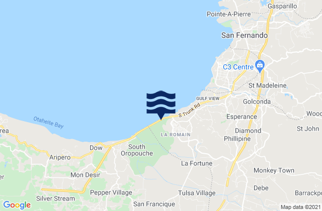 Mapa de mareas Peñal, Trinidad and Tobago