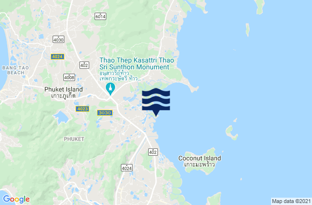 Mapa de mareas Phuket Province, Thailand